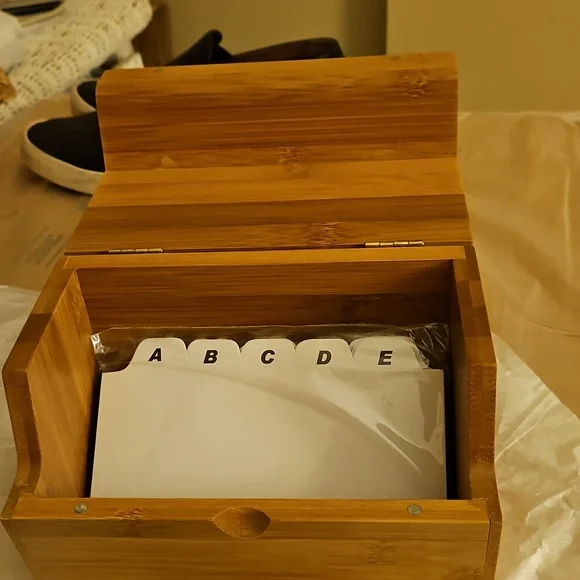 POTTERY BARN Recipe Box W/ Dividers. NWOT - Picture 6 of 11